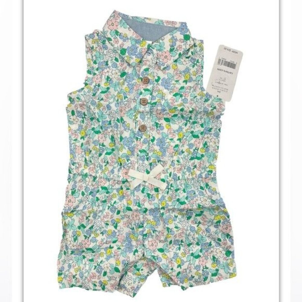 Carters Baby Girl Romper Outfit Floral 3 Months New